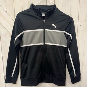 Puma - Black Jogger Full Zippered Jacket with Logo - 14/16 Sz.